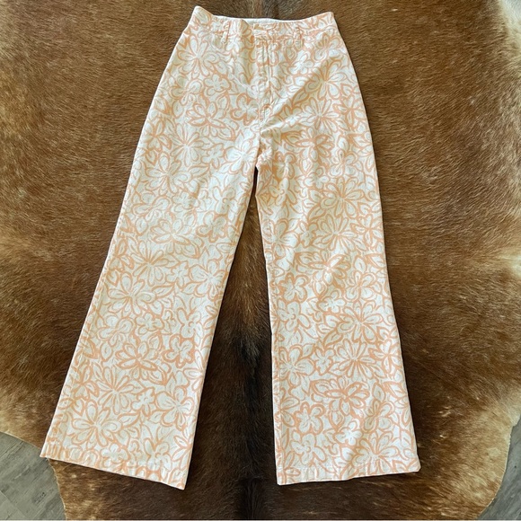 Free People Wide Leg Floral Pant - Picture 4 of 12
